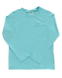 Rash Guard Long Sleeve in Mint Green- FINAL SALE