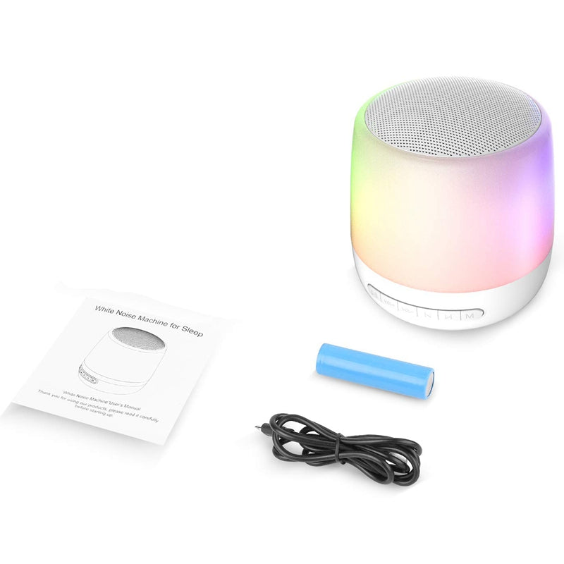 Baby White Noise Sound Machine with Night Light - 28 Soothing Sounds