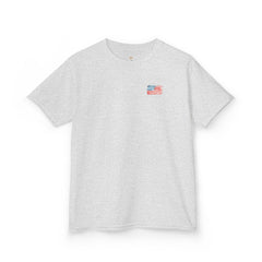 Bee Free American Flag with Bee Stars Short Sleeve Youth Unisex Hive Tee