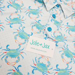 Aqua Crab Men's Polo Shirt