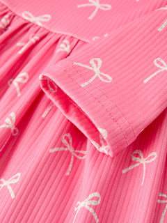 Christmas Bow Girls Dress: Festive and Adorable Design