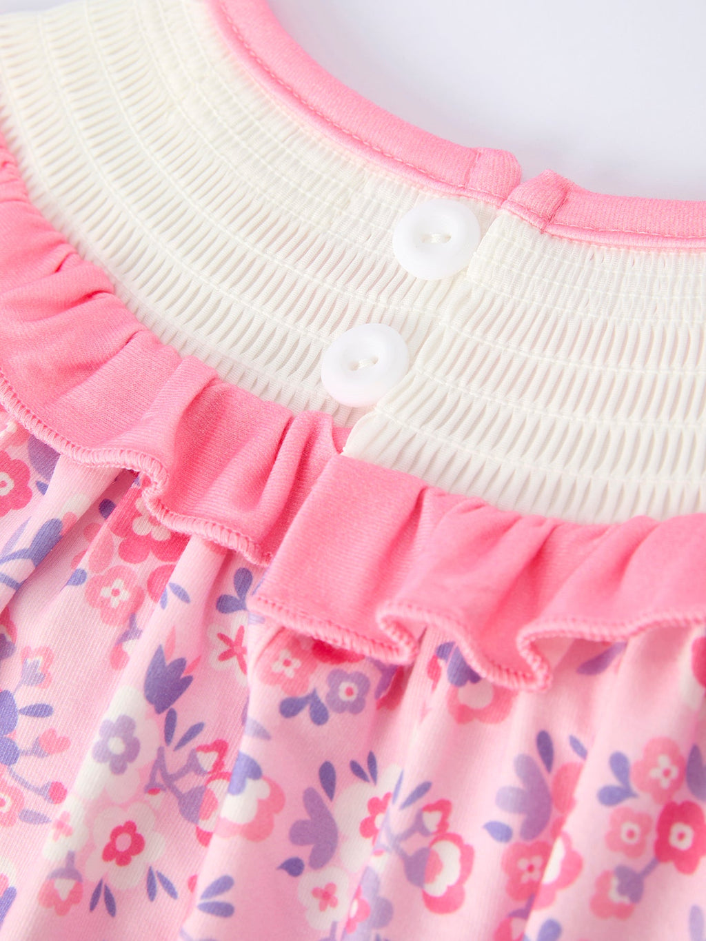 Floral Smocked Church Christ Bishop Christening Girls Dress