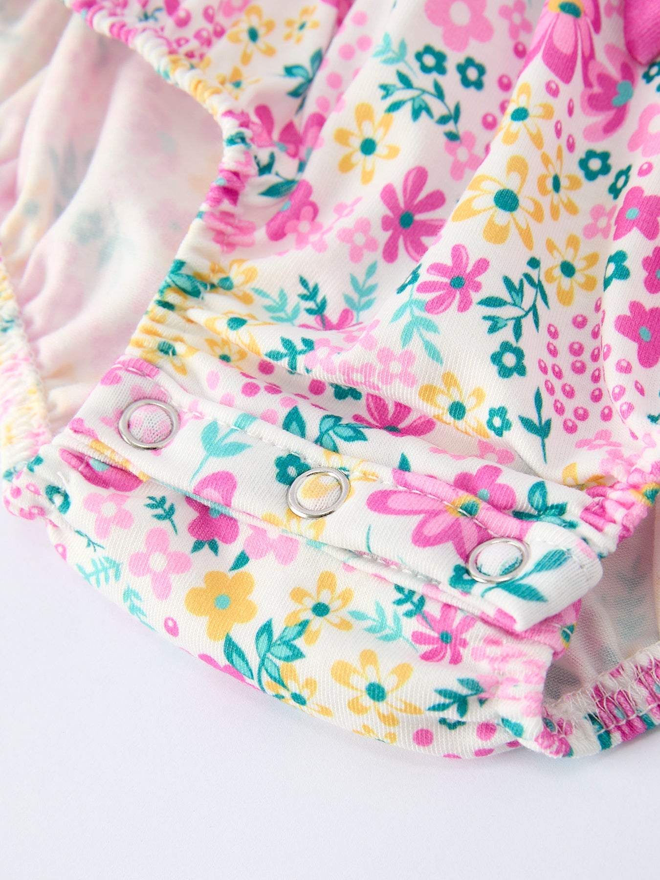 Easter Colorful Floral Bunny Bow Smocking Embroidery Baby Girl Romper