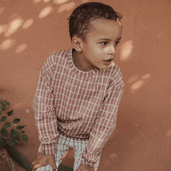 The Printed Sweatshirt - Mauve Check