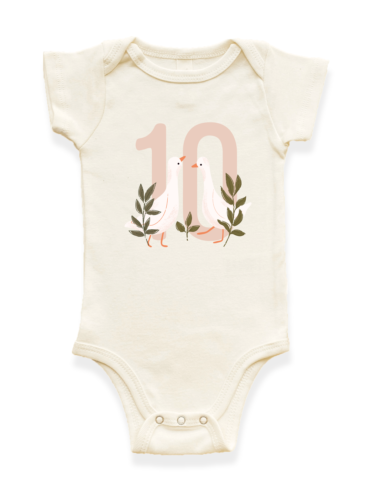 Goose Monthly Milestone Organic Baby Bodysuit