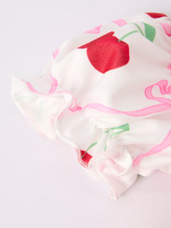Cherry Bow Girls' Romper