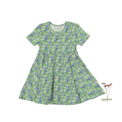 The Printed Short Sleeve Dress - Pansy