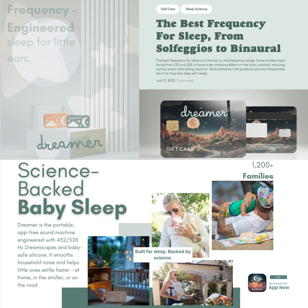 Dreamer™ Baby Sound Machine | 432Hz & 528Hz | Doctor-Endorsed | BPA-Free | No Subscription