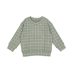 The Printed Sweatshirt - Sage Check