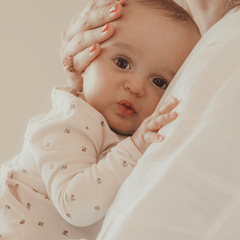 The Printed Romper - Mini Stitch Red