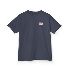 Bee Free American Flag with Bee Stars Short Sleeve Youth Unisex Hive Tee