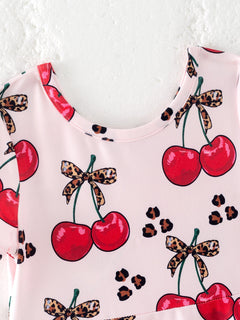Cherry Milk Silk Girls Dress