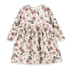 Western Christmas Girls Dress – Soft Bamboo Holiday Style
