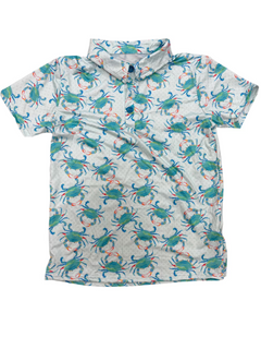 Aqua Crab Boys Polo Shirt