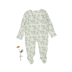 The Printed Romper - Hydrangea Blue