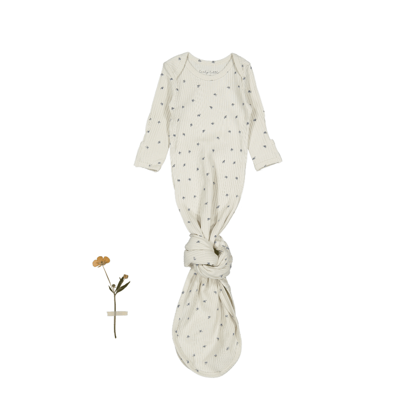 The Printed Baby Gown - Rosa Blue