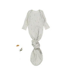The Printed Baby Gown - Dahlia Blue