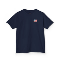 Bee Free American Flag with Bee Stars Short Sleeve Youth Unisex Hive Tee