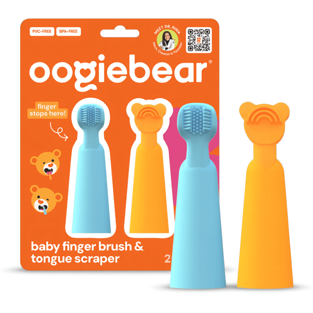 oogiebear baby finger brush & tongue scraper