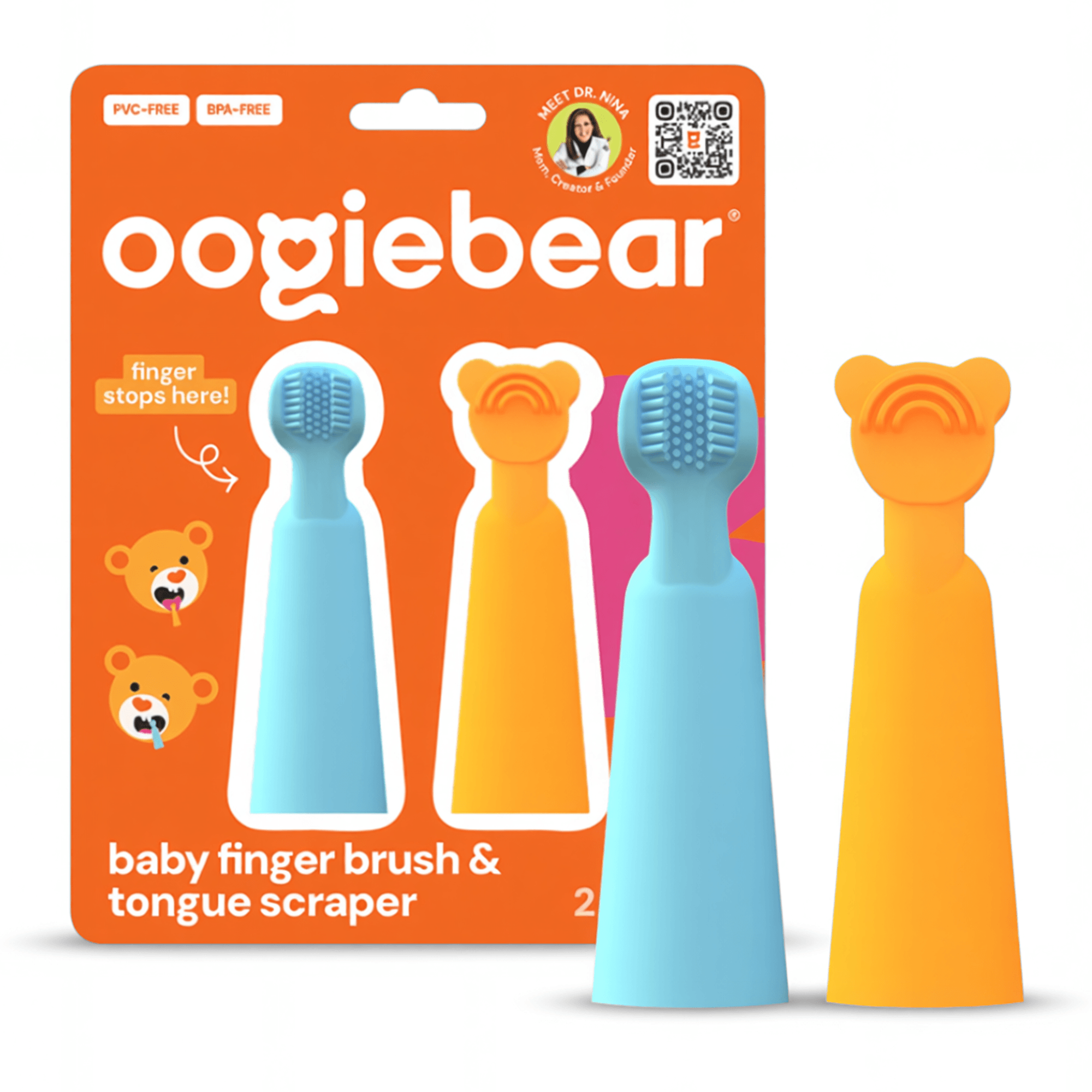 oogiebear baby finger brush & tongue scraper