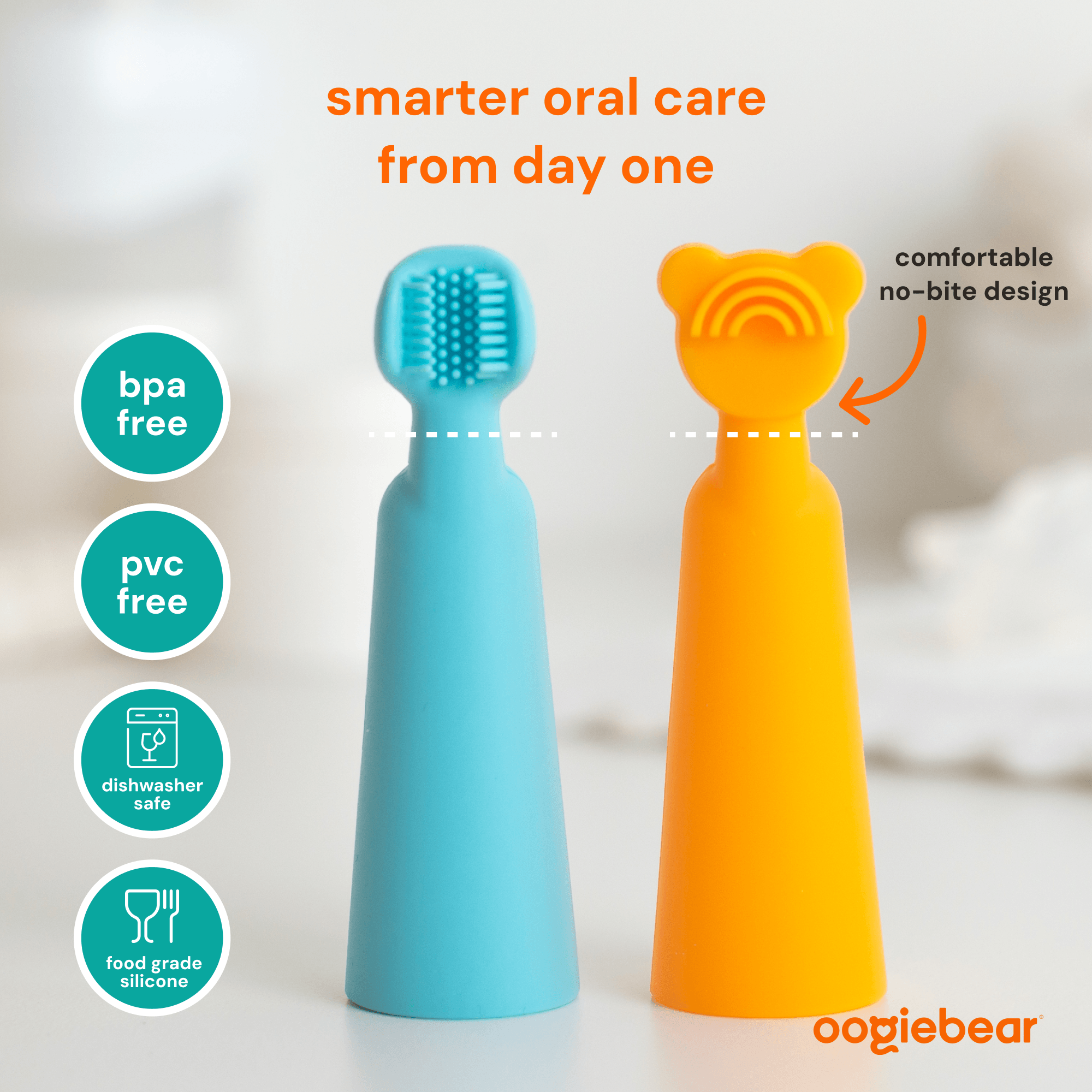 oogiebear baby finger brush & tongue scraper