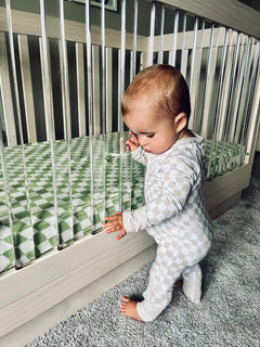 Checkered Bamboo Sleeper | Soft Baby Onesie