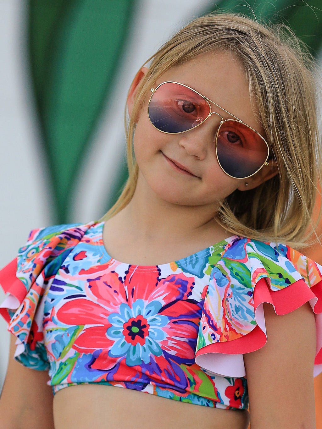 "Colorful Pattern" Girls' Boutique Swimsuit