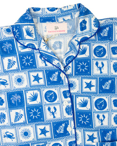 Blue Quilt Pajama Set- FINAL SALE