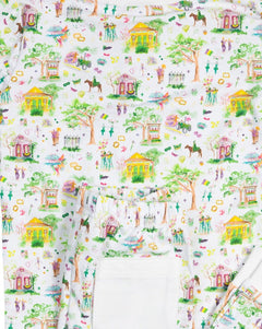 Mardi Gras Print Pajama Set- FINAL SALE