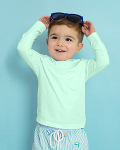 Rash Guard Long Sleeve in Sherbert Green- FINAL SALE