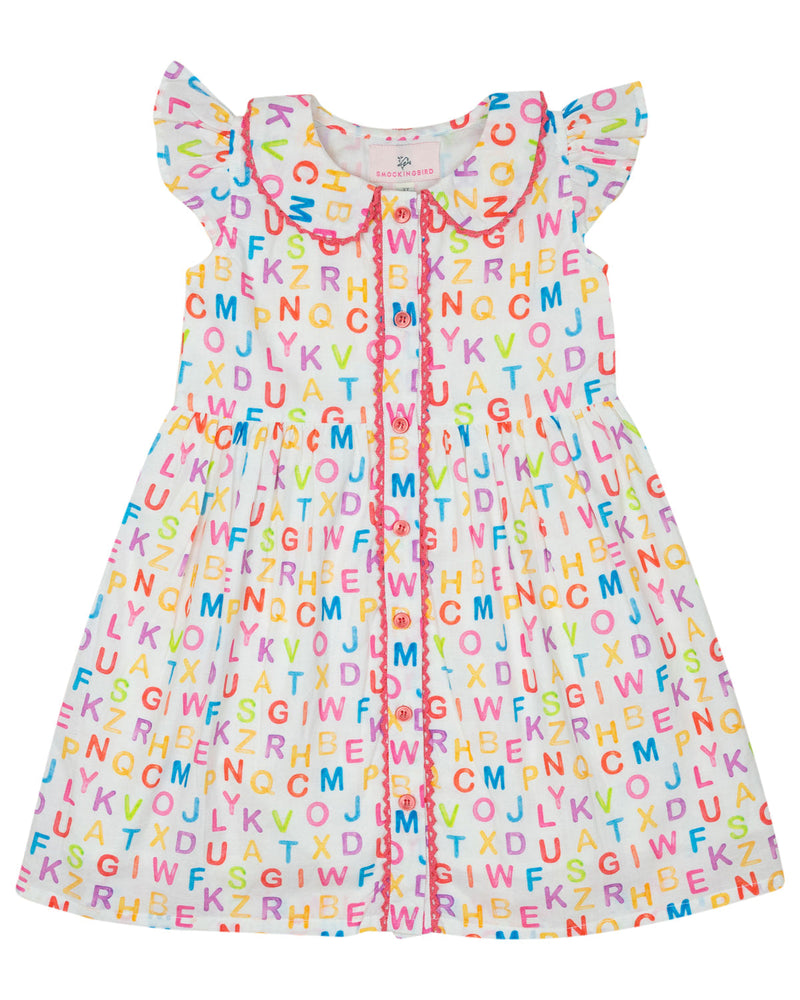 ABC Flutter Sleeve Dress- FINAL SALE