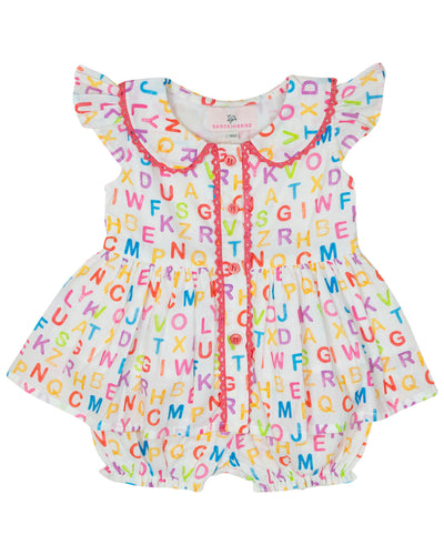 ABC Flutter Sleeve Bloomer Set- FINAL SALE