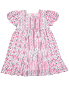 Ghost Stripe with Silver Lurex Dress- FINAL SALE