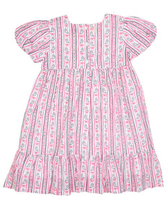 Ghost Stripe with Silver Lurex Dress- FINAL SALE