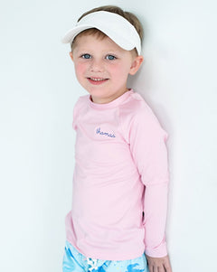 Rash Guard Long Sleeve In Pale Pink- FINAL SALE