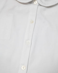 White Knit Girls Short Sleeve Shirt