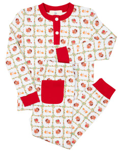 Turkey Time Tartan Knit Pajama Set- FINAL SALE