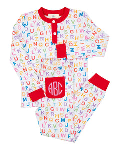 ABC Knit Pajama Set- FINAL SALE