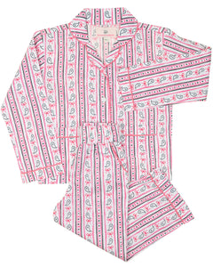 Ghost Stripe with Silver Lurex Pajama Set- FINAL SALE