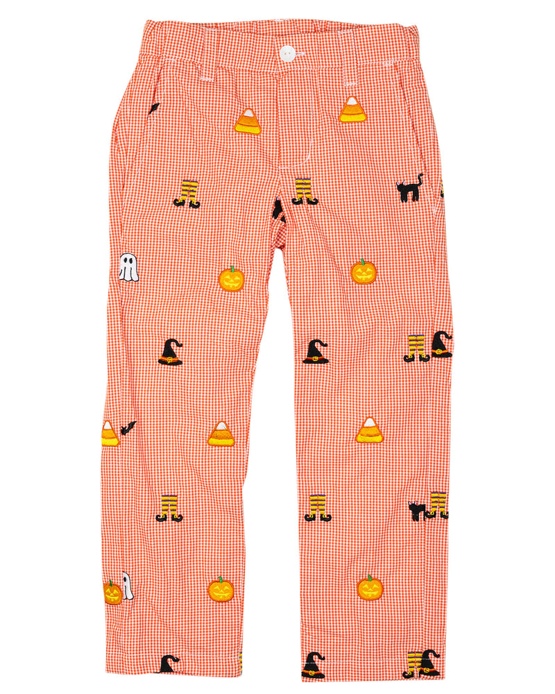 Spooky Embroidered Halloween Pants- FINAL SALE