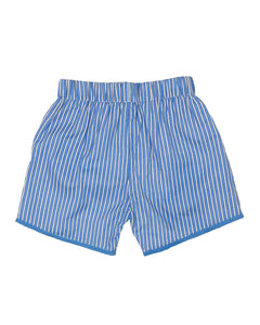 Blue Striped Tucker Shorts-FINAL SALE