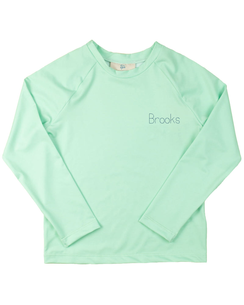 Rash Guard Long Sleeve in Sherbert Green- FINAL SALE