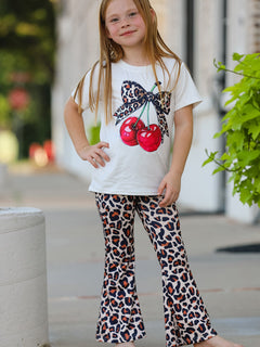 Cherry Leopard Girls Set