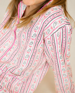 Ghost Stripe with Silver Lurex Pajama Set- FINAL SALE