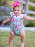 Easter Cross Smocking Embroidery Baby Girl Romper