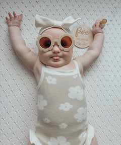 Vanilla White Pointelle Knit Blanket