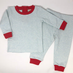 Sleepy Bees Blue Stripe Pajamas
