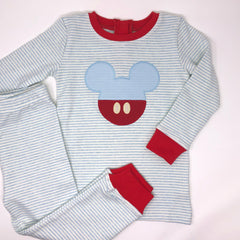 Sleepy Bees Blue Stripe Pajamas