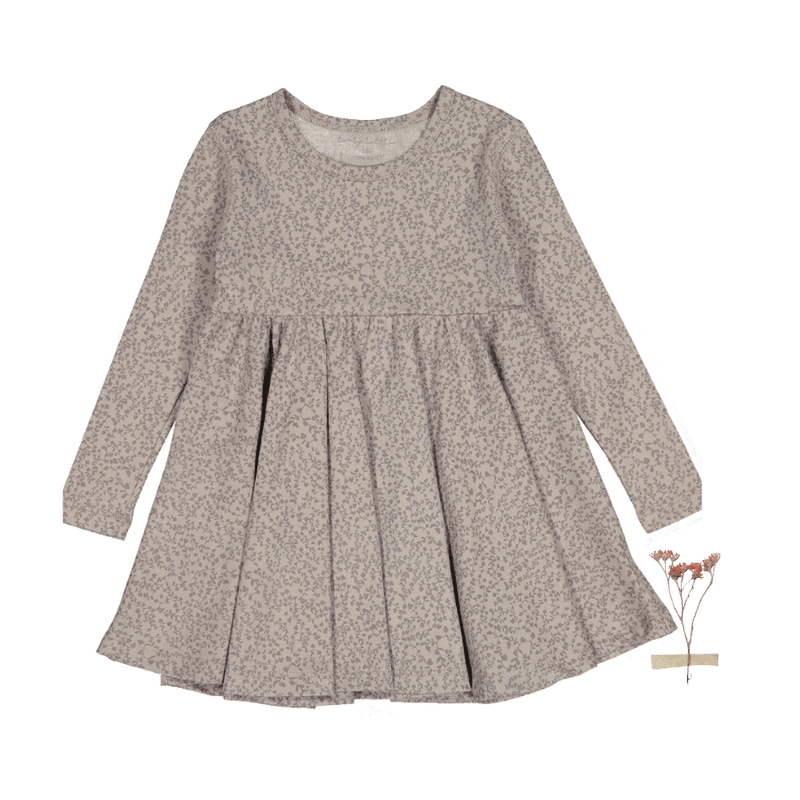 The Printed Long Sleeve Dress -  Vine