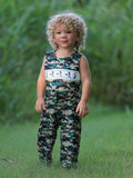 Camouflage Duck Smocking Embroidery Baby Boy Romper